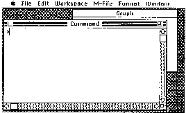 A view of a Macintosh computer screen with a command line window for MATLAB