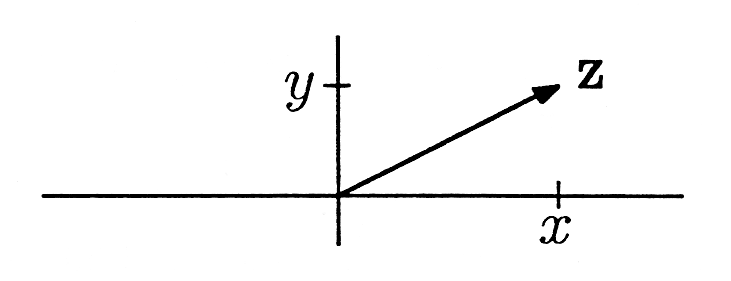 This Cartesion graph contains a line segment extending from the origin to a point labeled Z in quadrant I.