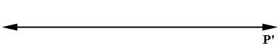 Blank horizontal axis of P'.