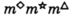 m to the power rhombus, m to the power star, m to the power triangle.