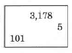 3,178, 101, and 5.