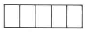 A rectangle divided into five equal parts.