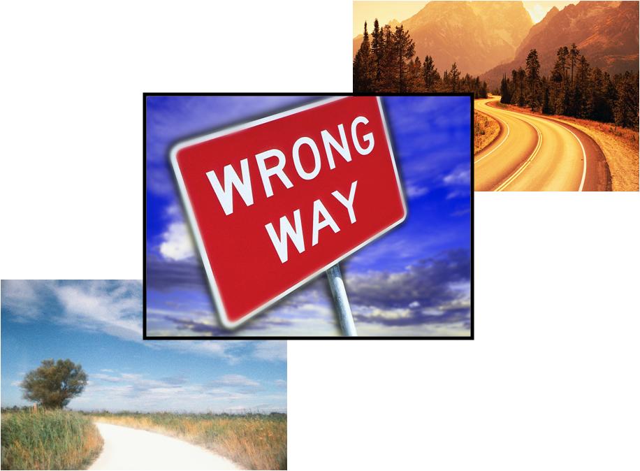 Wrong way sign.