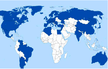 Worldwide e-Infrastructure Coverage