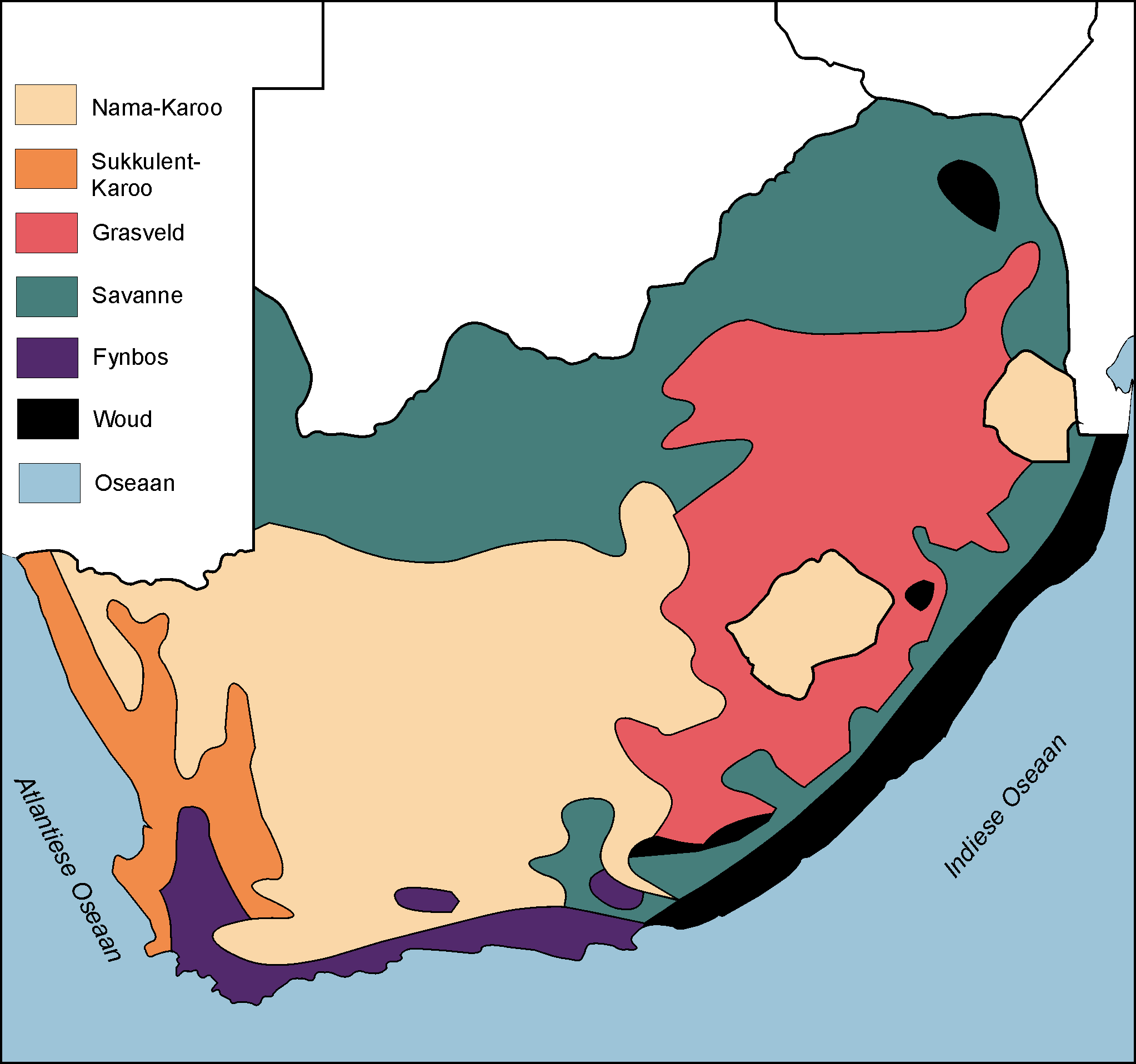 Suid Afrika Kaart Met Provinsies - Vogels