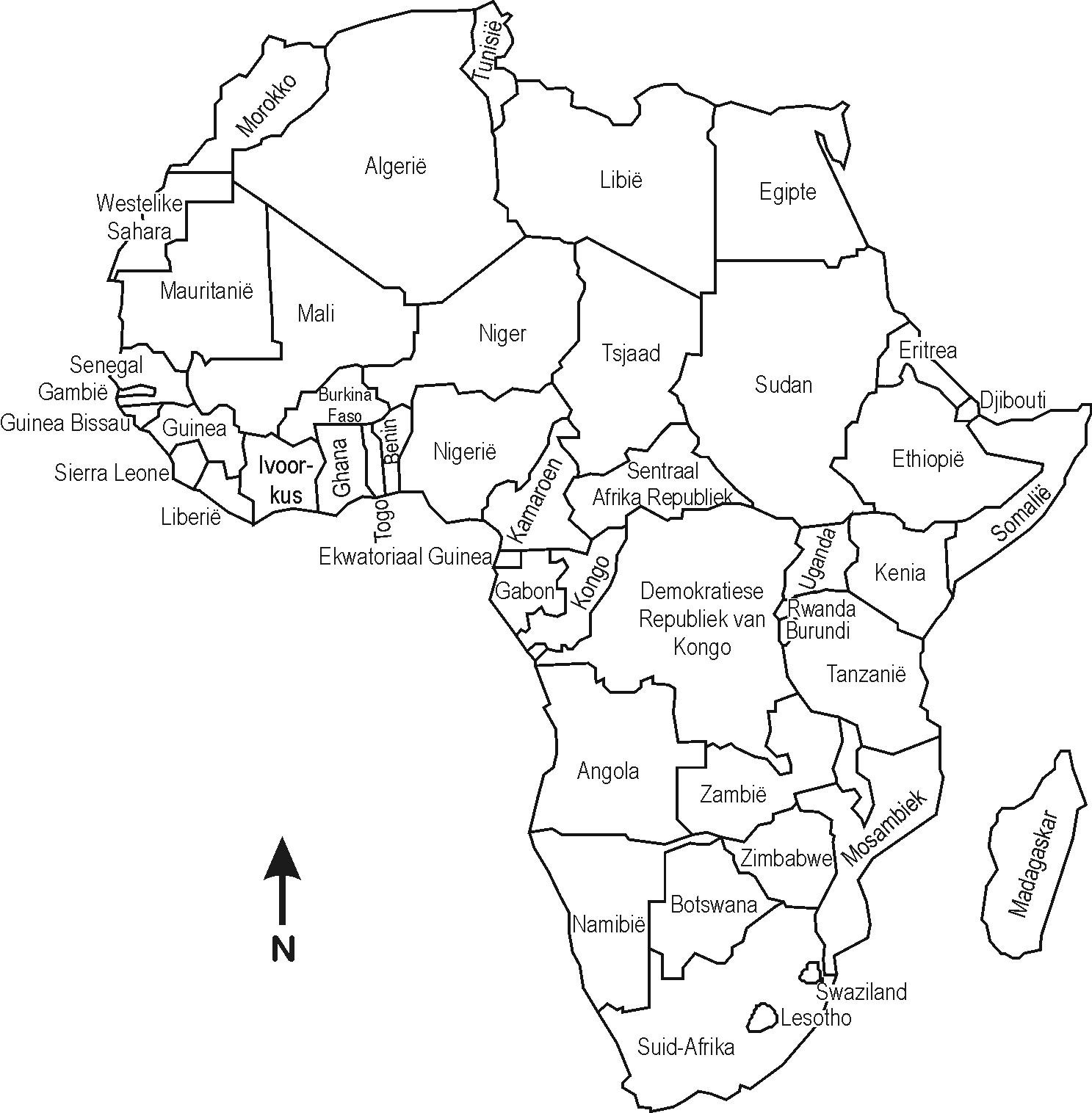 2.afrika (my kontinent), Grootskaalkaarte, By OpenStax ...