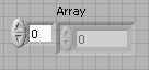 A form labeled 'Array' with two fields. each field contains the value '0'.