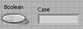 A case selection user interface screen cap. There is 'Boolean' button and a 'Case' field.