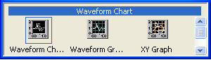 A row of icons. The row is labeled 'waveform chart'.