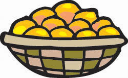 A picture of a bowl of mangoes