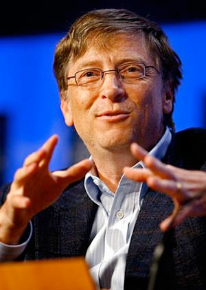 Bill Gates gesturing