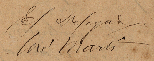 Jose Marti's signature