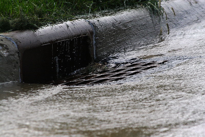 photograph of a storm drain