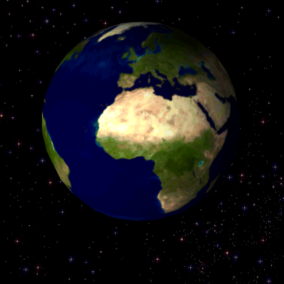 graphic of spinning earth