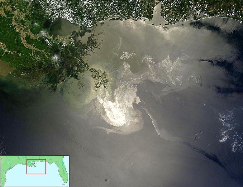 arial photograph of BP Deepwater Horizon Oil Spill
