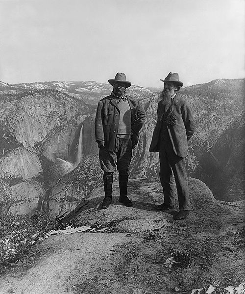 John Muir and Theodore Roosevelt in Yosemite