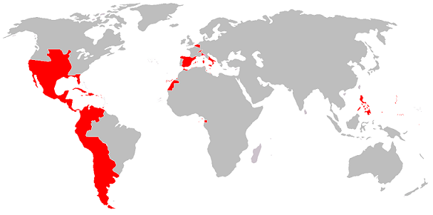Map of Spanish Empire