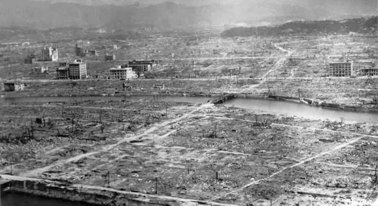 The figure shows a barren landscape with a few buildings here and there.