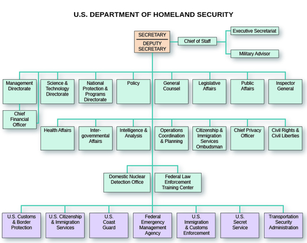 Department Of Homeland Security Organizational Chart