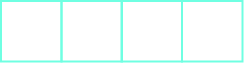 A rectangle is shown comprised of 4 squares forming a horizontal line.