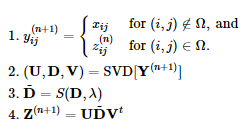 An equation for matrix completion