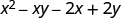 x squared minus x y minus 2 x plus 2 y.